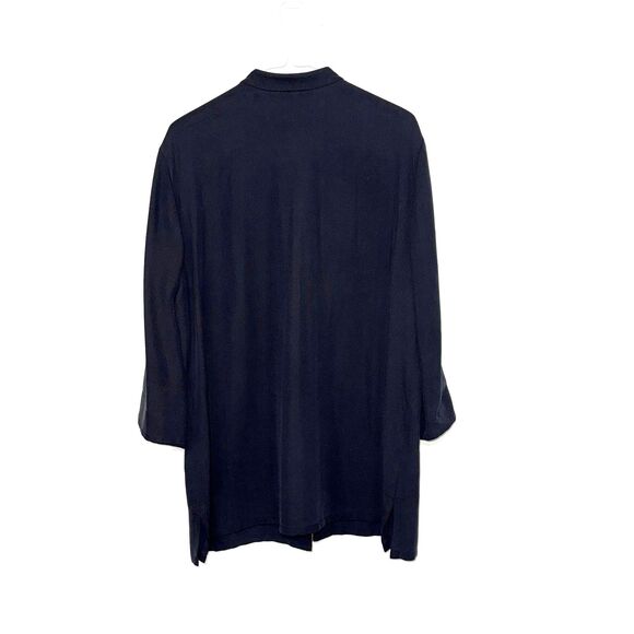 Lauren Ralph Lauren Oriental Style 100% Silk Tunic - Black L - Picture 2 of 7